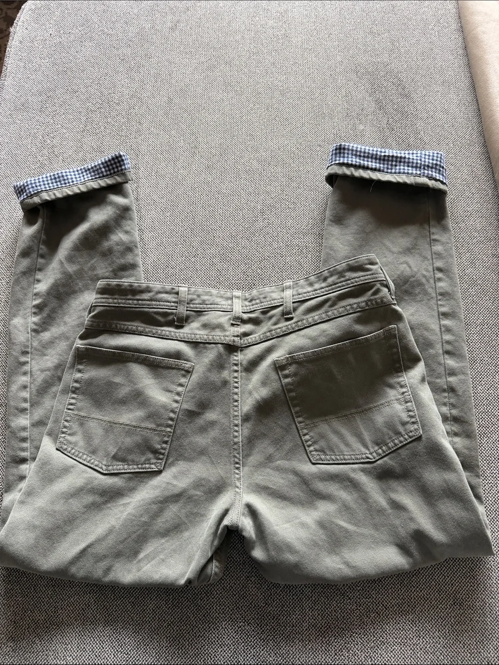 J. Crew Men's Chino Pants in Light Olive/Taupe Lined sz 33x32